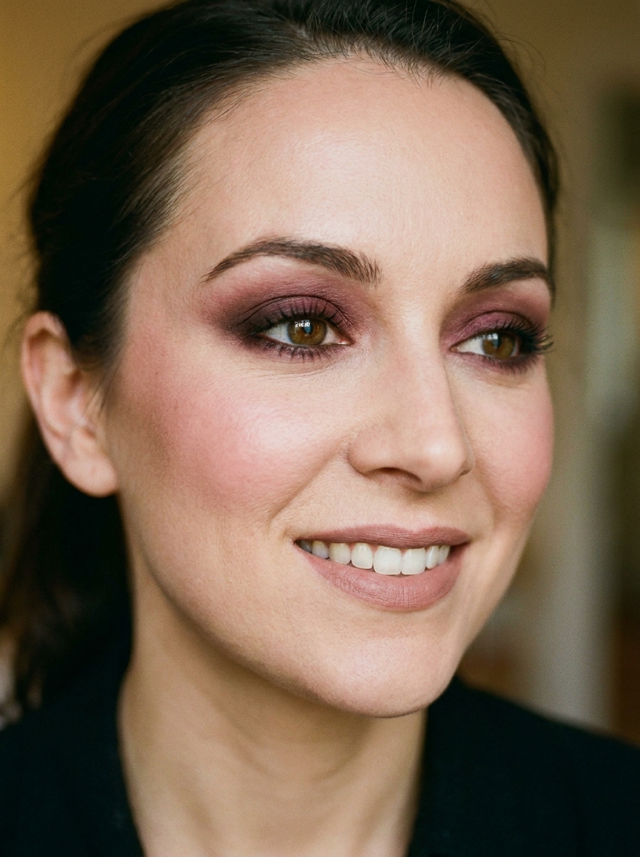Burgundy Smokey Eye als Herbst Beauty Trends Inspiration 2026